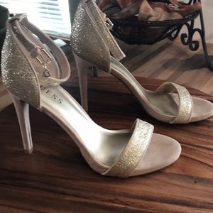 Glitter gold guess shoes